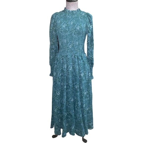 NWT Madewell Crinkle Georgette Lucie Tie Back Midi Dress Size XS - Picture 1 of 10